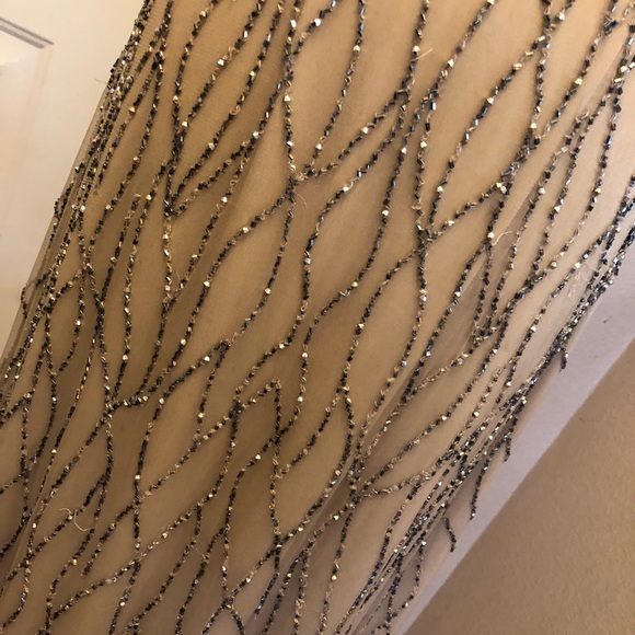 Adrianna Papell Taupe Beaded Formal Gown - Picture 5 of 8